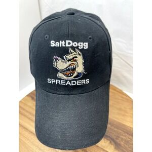 Salt Dogg Hat Cap‎ Spreaders Embroidered Black Adjustable Strap Back Baseball